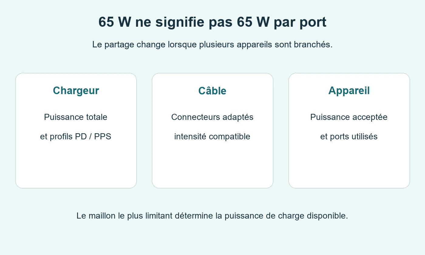 Chargeur, câble et appareil compatibles