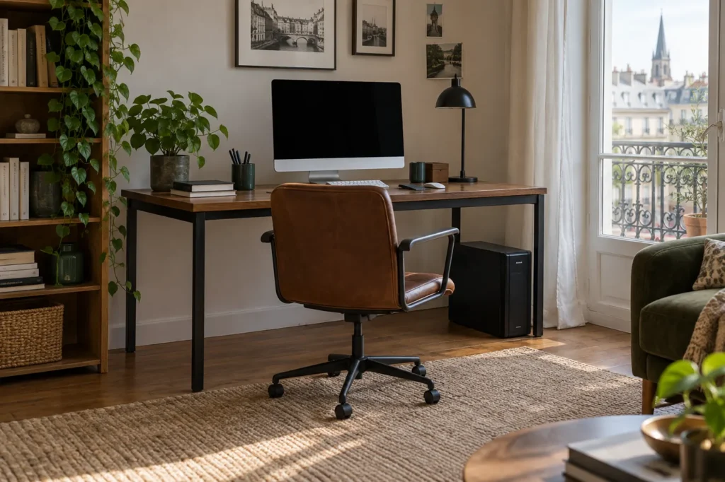 Onduleur générique sous un bureau