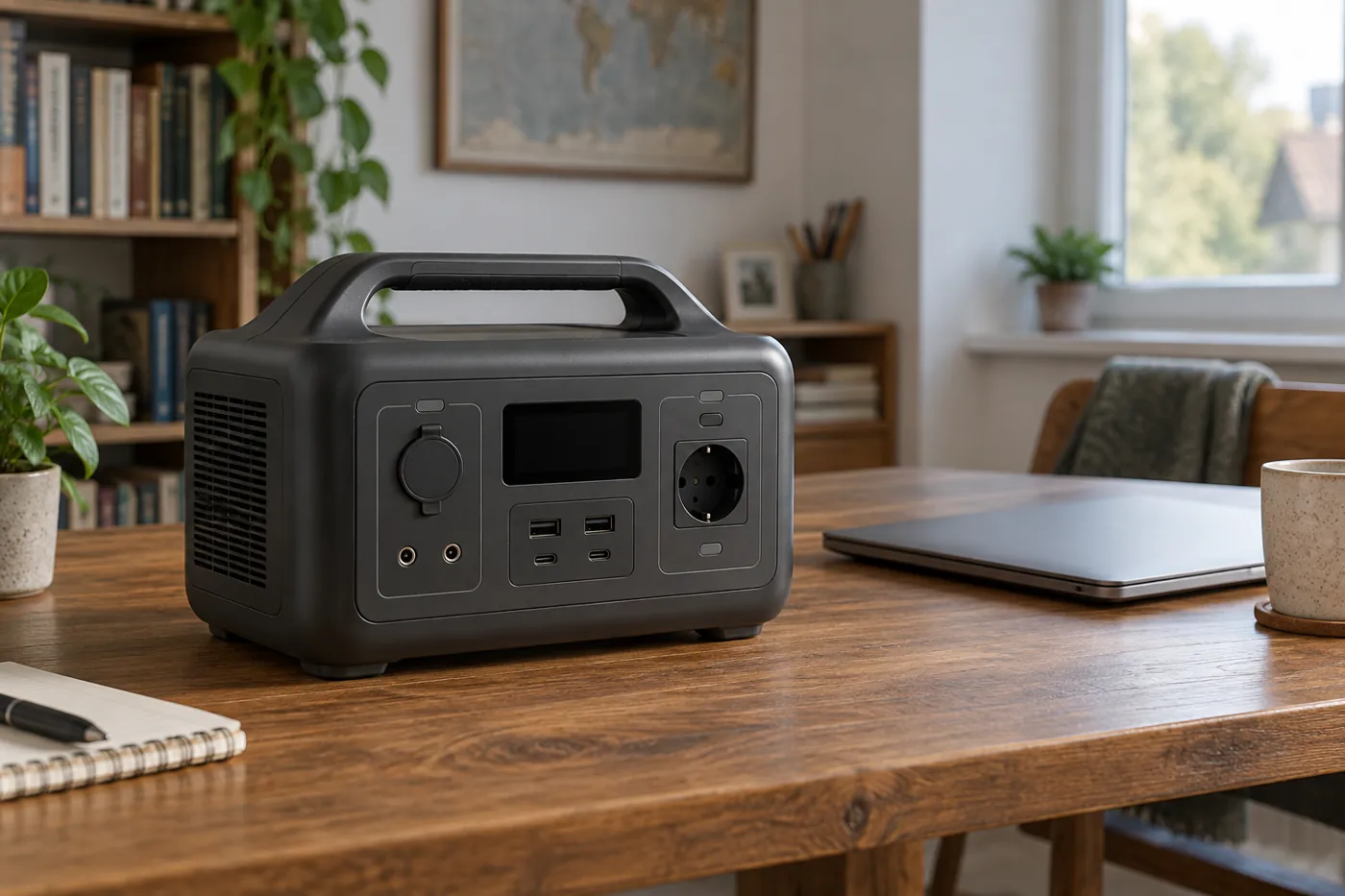 Station portable sur un bureau